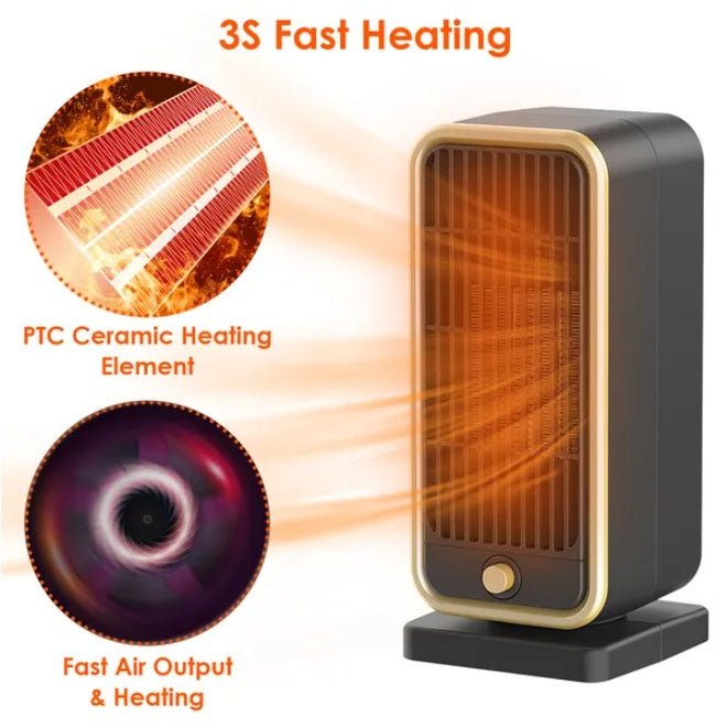 500W Portable Ceramic Space Heater for Home & Office - Smart Living Co.