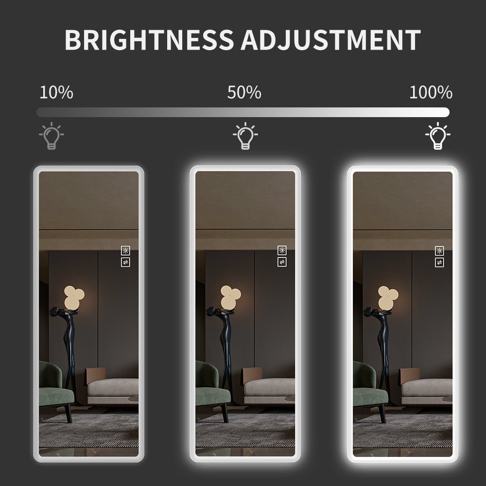 LED Full Length Mirror with Lights - 65" Lighted Vanity Mirror - Smart Living Co.