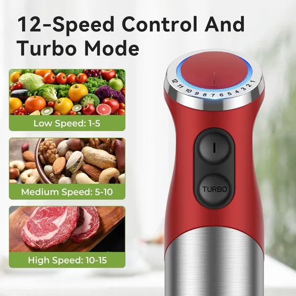 5-in-1 Immersion Hand Blender with Whisk, Chopper & Milk Frother - Smart Living Co.