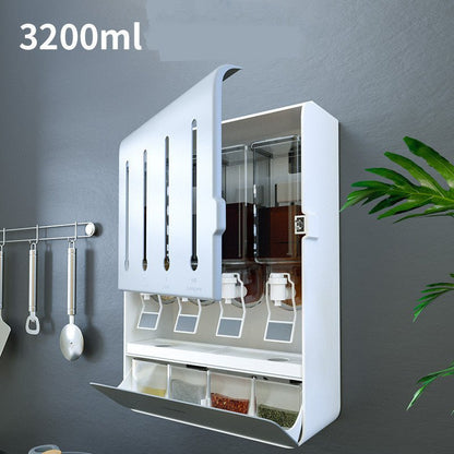 Wall-Mounted Seasoning Box Organizer – No-Punch Kitchen Storage - Smart Living Co.