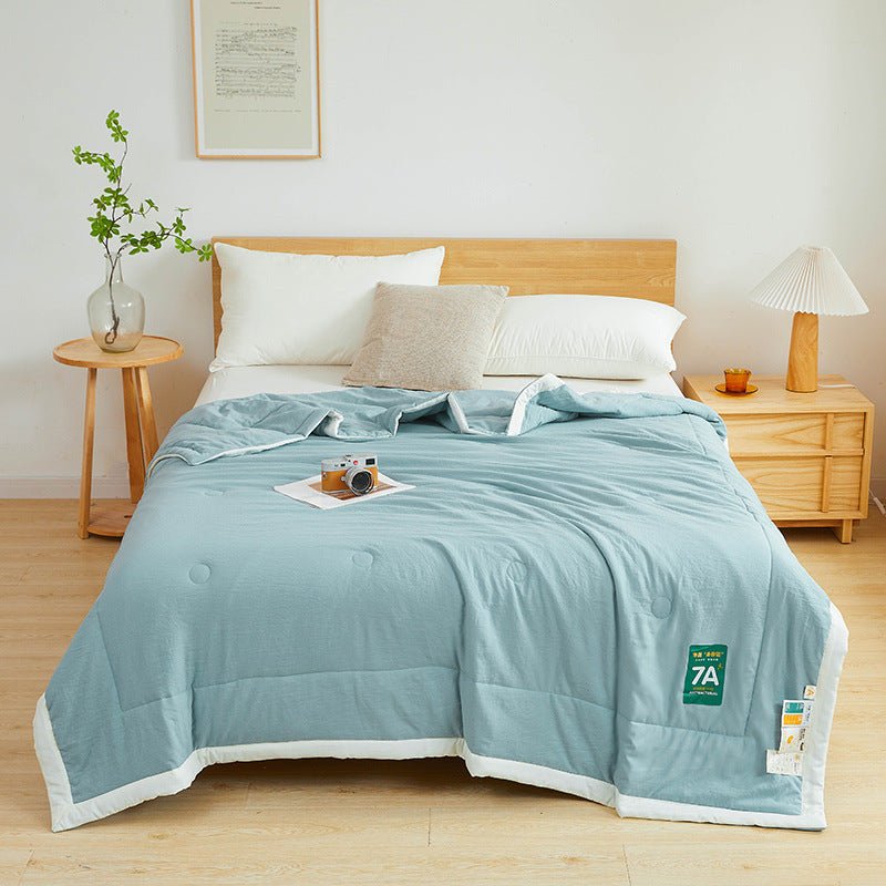 Summer Cool Quilt | Washed Cotton Soybean Fiber Comforter - Smart Living Co.