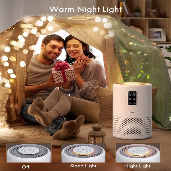 HEPA Air Purifier for Large Rooms - 1076 ft² & Sleep Mode - Smart Living Co.