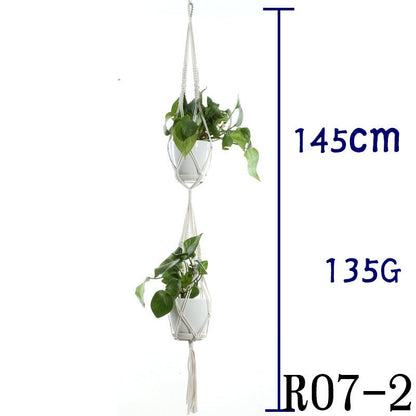 Cotton Rope Plant Hanger | Handmade Hanging Basket - Smart Living Co.