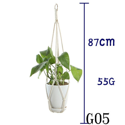 Cotton Rope Plant Hanger | Handmade Hanging Basket - Smart Living Co.