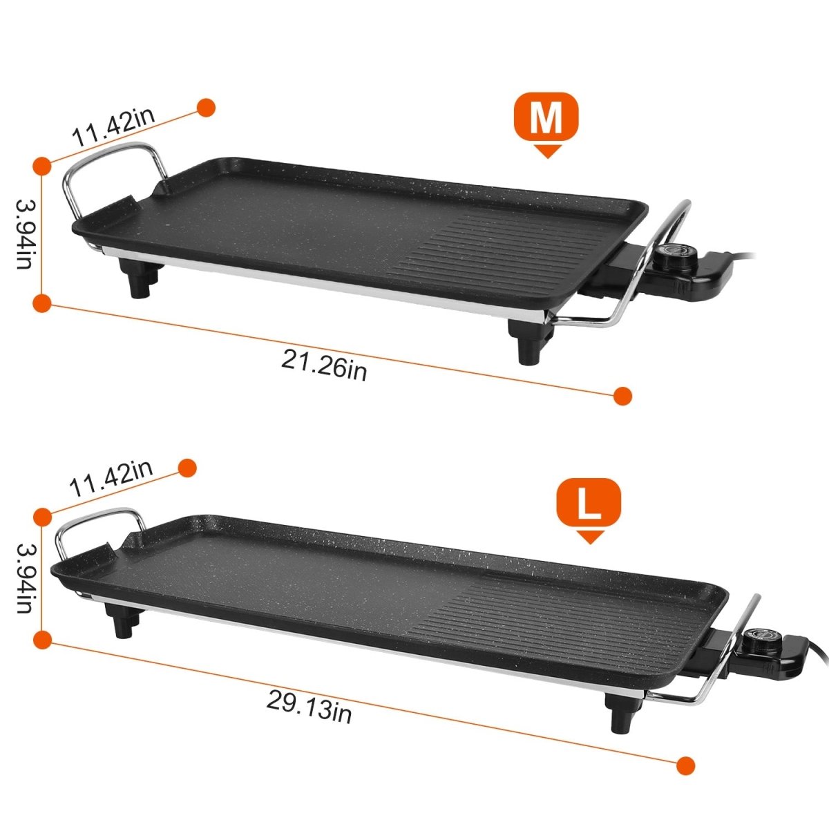 Electric BBQ Grill Griddle — 1500W Non-Stick Indoor/Outdoor Hot Plate with 5 Heat Settings - Smart Living Co.