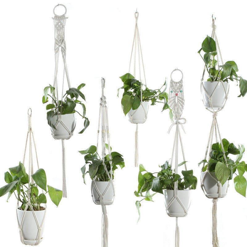 Cotton Rope Plant Hanger | Handmade Hanging Basket - Smart Living Co.