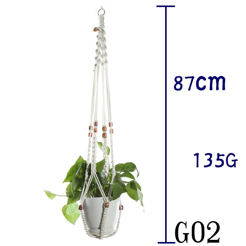 Cotton Rope Plant Hanger | Handmade Hanging Basket - Smart Living Co.