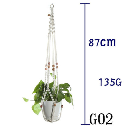 Cotton Rope Plant Hanger | Handmade Hanging Basket - Smart Living Co.