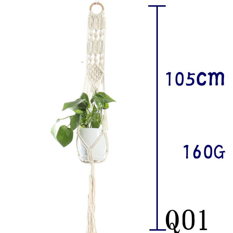 Cotton Rope Plant Hanger | Handmade Hanging Basket - Smart Living Co.