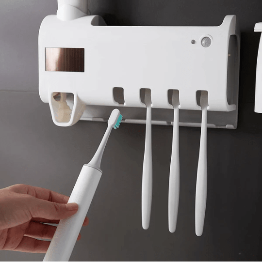 UV Light Toothbrush Sterilizer & Automatic Toothpaste Dispenser - Smart Living Co.