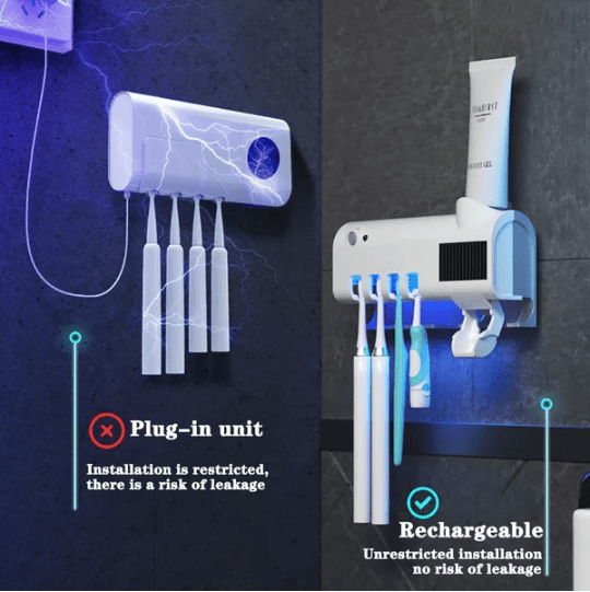 UV Light Toothbrush Sterilizer & Automatic Toothpaste Dispenser - Smart Living Co.