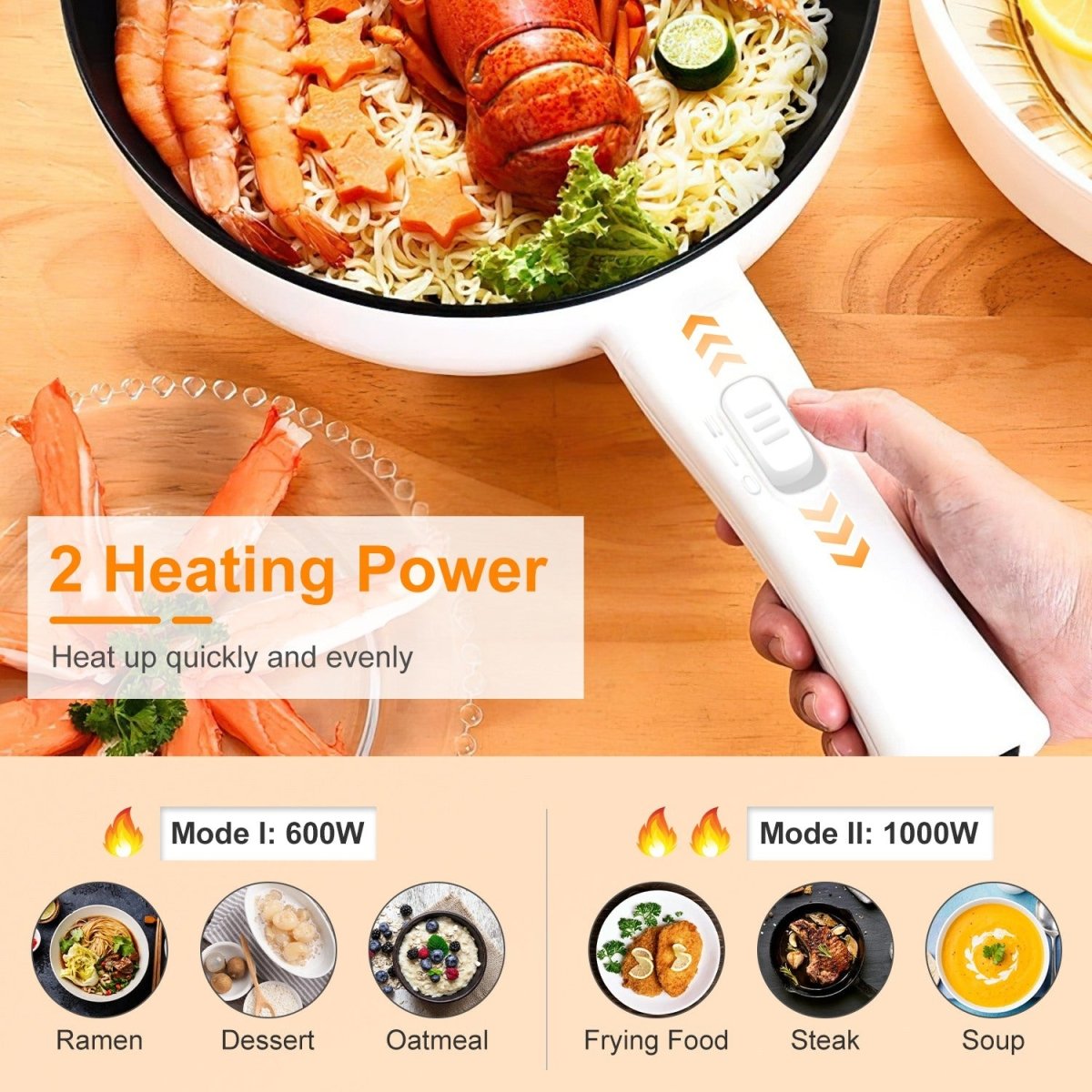 3L Electric Hot Pot Cooker - Portable Kitchen Appliance with Frying Pan, Steamer & Safety Protection - Smart Living Co.