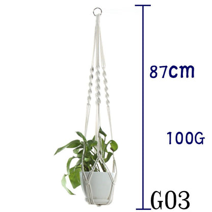 Cotton Rope Plant Hanger | Handmade Hanging Basket - Smart Living Co.