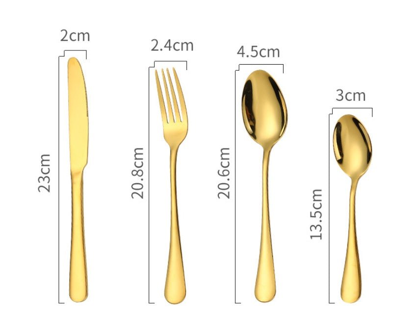 24-Piece Stainless Steel Cutlery Set — Colorful One-Piece Flatware - Smart Living Co.