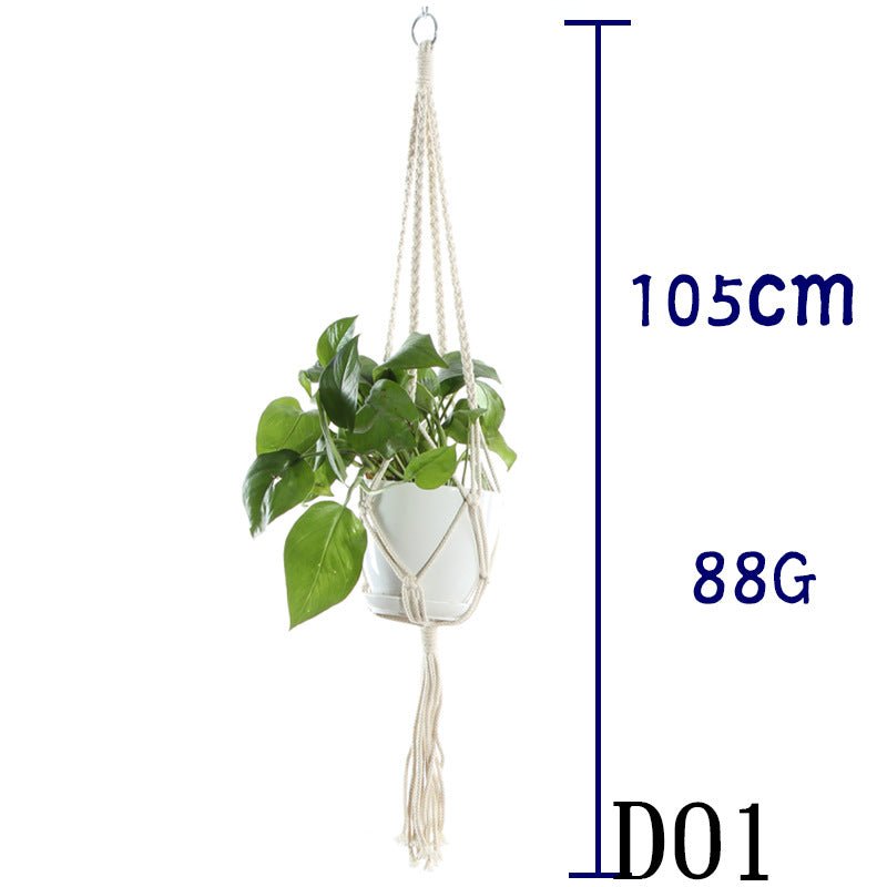 Cotton Rope Plant Hanger | Handmade Hanging Basket - Smart Living Co.