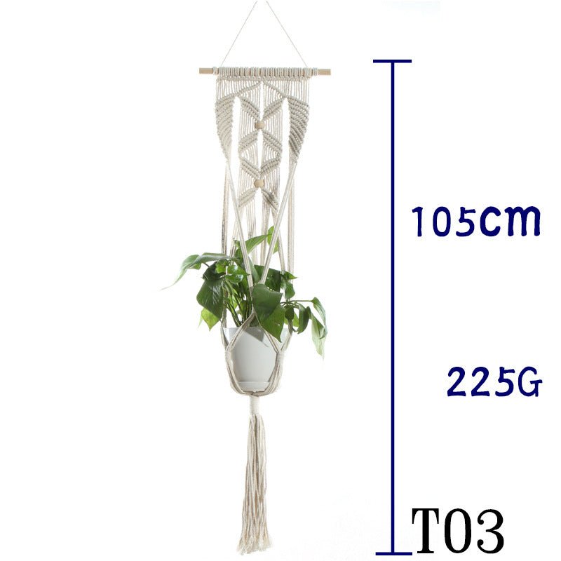 Cotton Rope Plant Hanger | Handmade Hanging Basket - Smart Living Co.