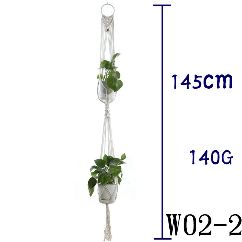 Cotton Rope Plant Hanger | Handmade Hanging Basket - Smart Living Co.