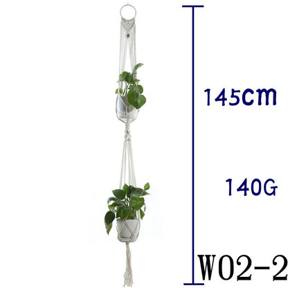 Cotton Rope Plant Hanger | Handmade Hanging Basket - Smart Living Co.