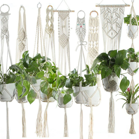 Cotton Rope Plant Hanger | Handmade Hanging Basket - Smart Living Co.