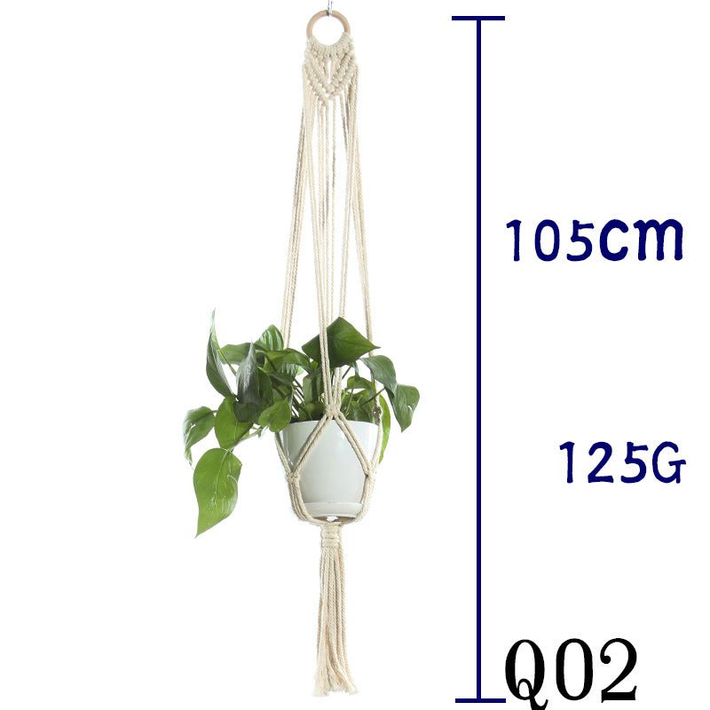 Cotton Rope Plant Hanger | Handmade Hanging Basket - Smart Living Co.