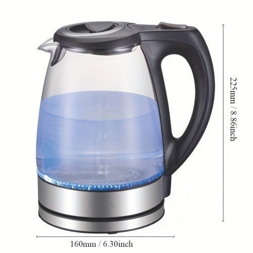 Glass Electric Kettle 1.7L — 1200W Fast Boil, Stainless Steel Filter, Auto Shut-Off & 360° Base - Smart Living Co.