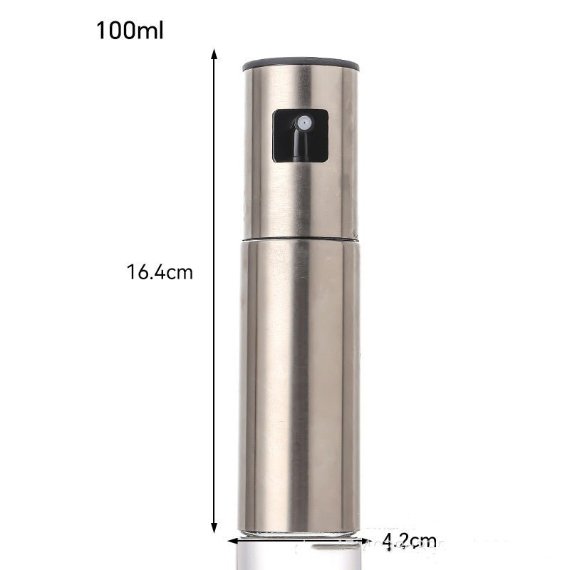Stainless Steel Oil Dispenser Bottle — Press-Type Spray for Cooking & BBQ - Smart Living Co.