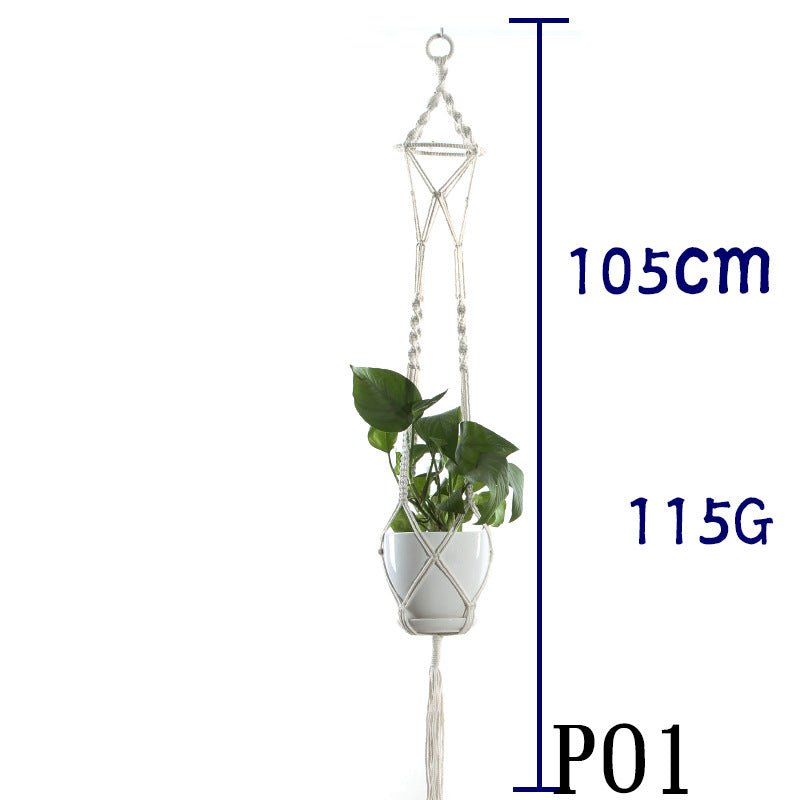Cotton Rope Plant Hanger | Handmade Hanging Basket - Smart Living Co.