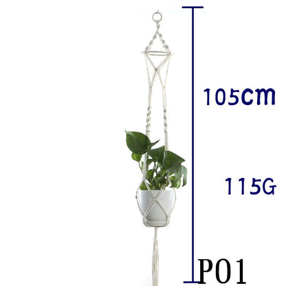 Cotton Rope Plant Hanger | Handmade Hanging Basket - Smart Living Co.