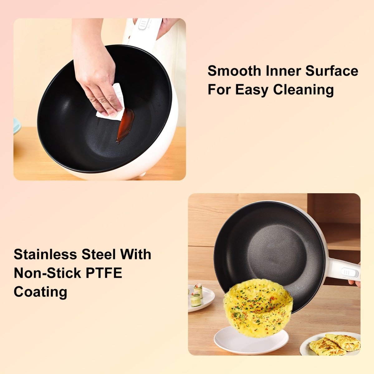 3L Electric Hot Pot Cooker - Portable Kitchen Appliance with Frying Pan, Steamer & Safety Protection - Smart Living Co.