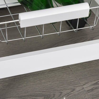 Solid Wood Rolling Kitchen Island, Storage Solution with Fruit Baskets and Drawer - Smart Living Co.