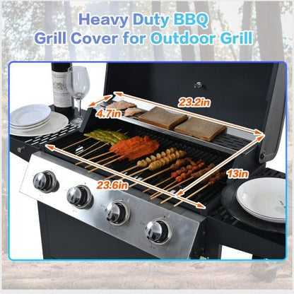 4-Burner Propane Gas Grill 34,000 BTU with Side Shelves - Smart Living Co.