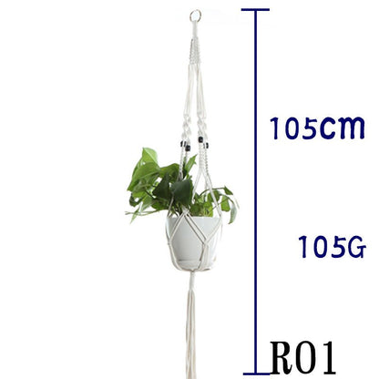 Cotton Rope Plant Hanger | Handmade Hanging Basket - Smart Living Co.