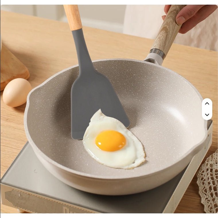 12-Piece Silicone Kitchen Utensil Set with Wooden Handles — Heat Resistant, Non-Stick - Smart Living Co.