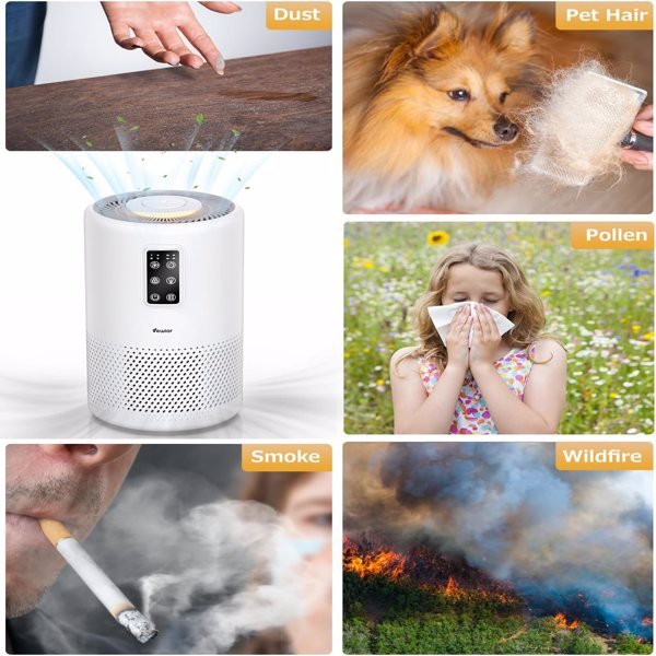 HEPA Air Purifier for Large Rooms - 1076 ft² & Sleep Mode - Smart Living Co.