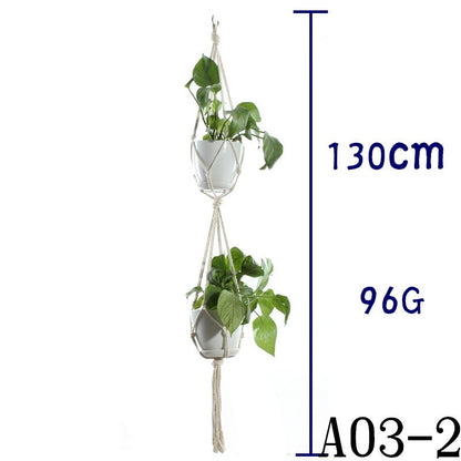 Cotton Rope Plant Hanger | Handmade Hanging Basket - Smart Living Co.