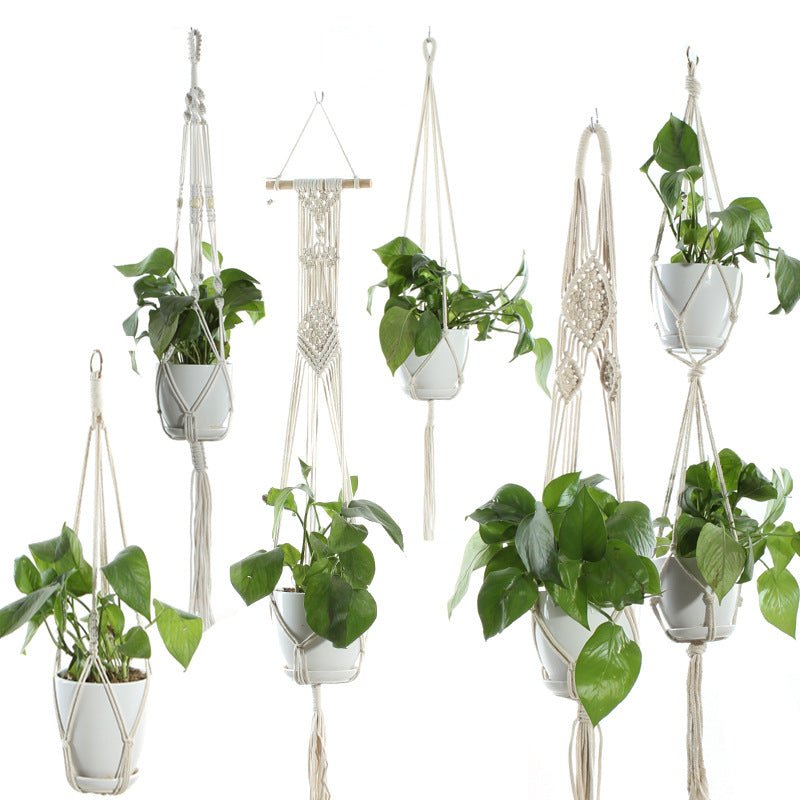 Cotton Rope Plant Hanger | Handmade Hanging Basket - Smart Living Co.