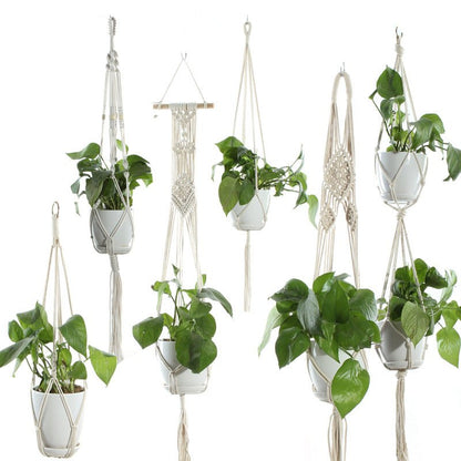 Cotton Rope Plant Hanger | Handmade Hanging Basket - Smart Living Co.