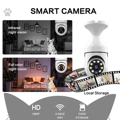 360° WiFi Light Bulb Security Camera, 2-Pack – 1080P - Smart Living Co.