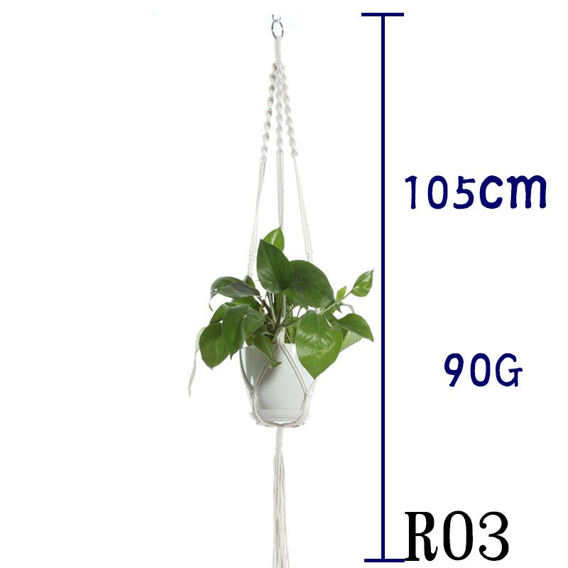 Cotton Rope Plant Hanger | Handmade Hanging Basket - Smart Living Co.