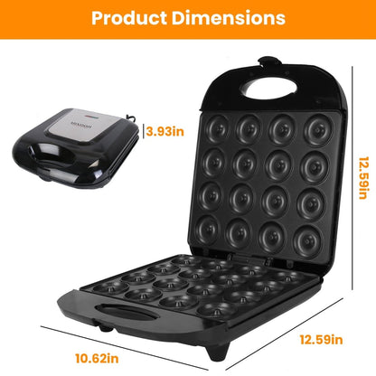 Mini Donut Maker Machine, 16-Hole – Non-Stick, 1400W - Smart Living Co.