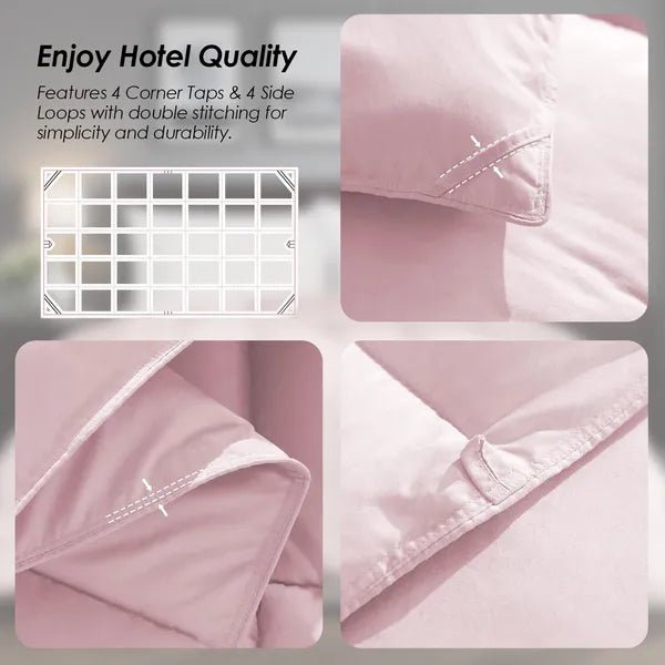 Pink Lightweight Comforter — Queen & King Size, All-Season Microfiber - Smart Living Co.
