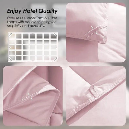 Pink Lightweight Comforter — Queen & King Size, All-Season Microfiber - Smart Living Co.