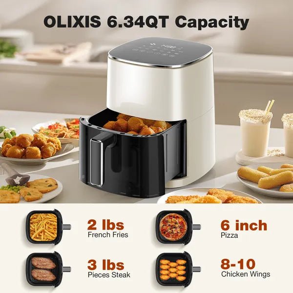 6.34 QT Air Fryer with Window – 12-in-1 Square Air Fryer 400°F - Smart Living Co.