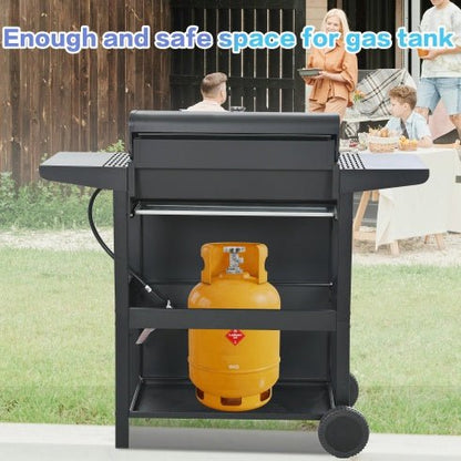 4-Burner Propane Gas Grill 34,000 BTU with Side Shelves - Smart Living Co.
