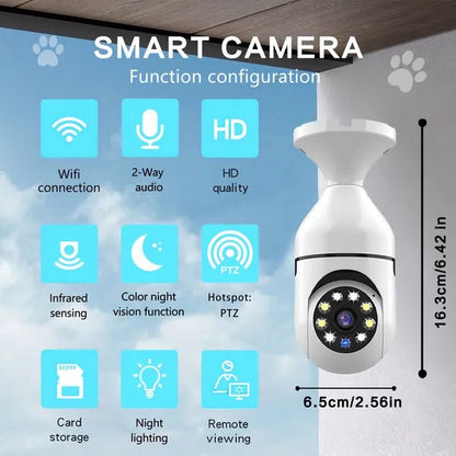 360° WiFi Light Bulb Security Camera, 2-Pack – 1080P - Smart Living Co.