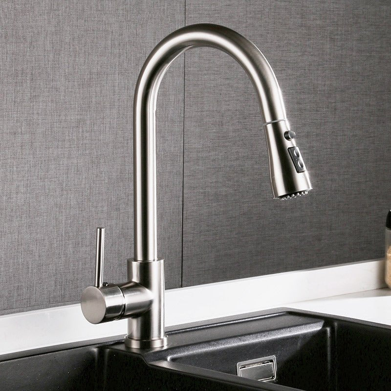Pull-Out Kitchen Sink Faucet – Brushed Copper, Hot & Cold - Smart Living Co.