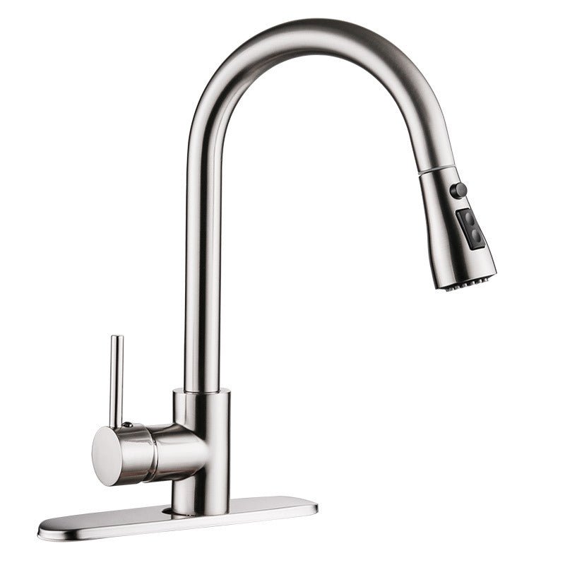 Pull-Out Kitchen Sink Faucet – Brushed Copper, Hot & Cold - Smart Living Co.