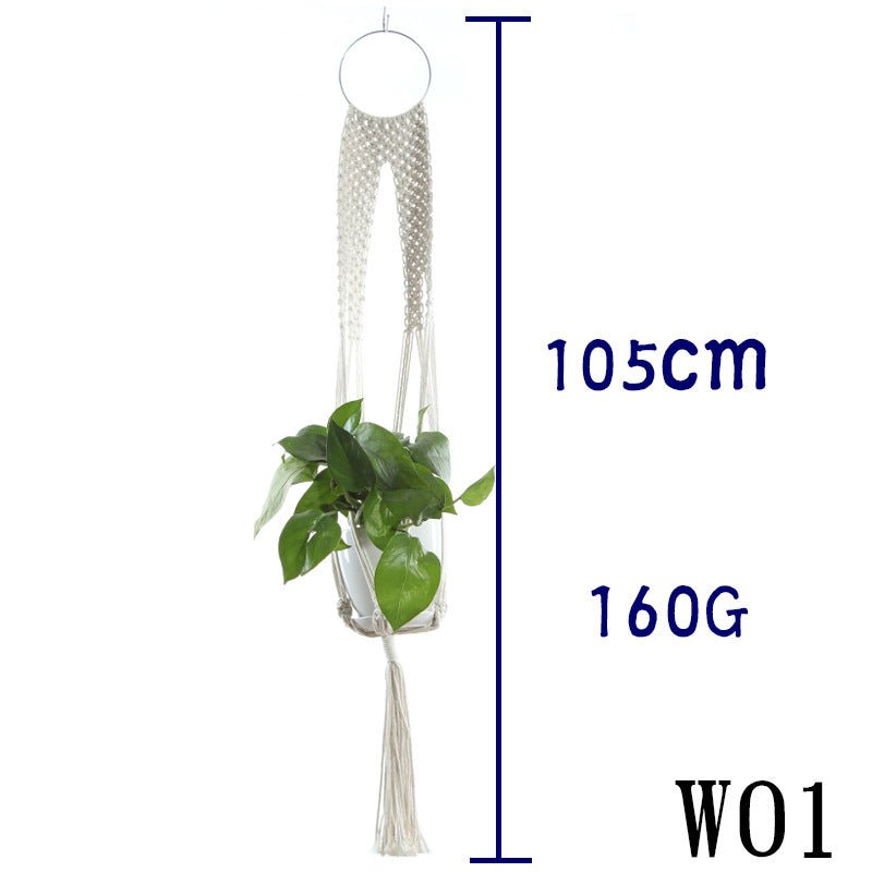 Cotton Rope Plant Hanger | Handmade Hanging Basket - Smart Living Co.