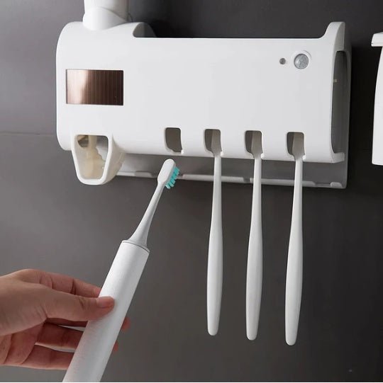 UV Light Toothbrush Sterilizer & Automatic Toothpaste Dispenser - Smart Living Co.