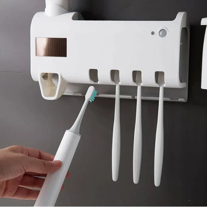 UV Light Toothbrush Sterilizer & Automatic Toothpaste Dispenser - Smart Living Co.